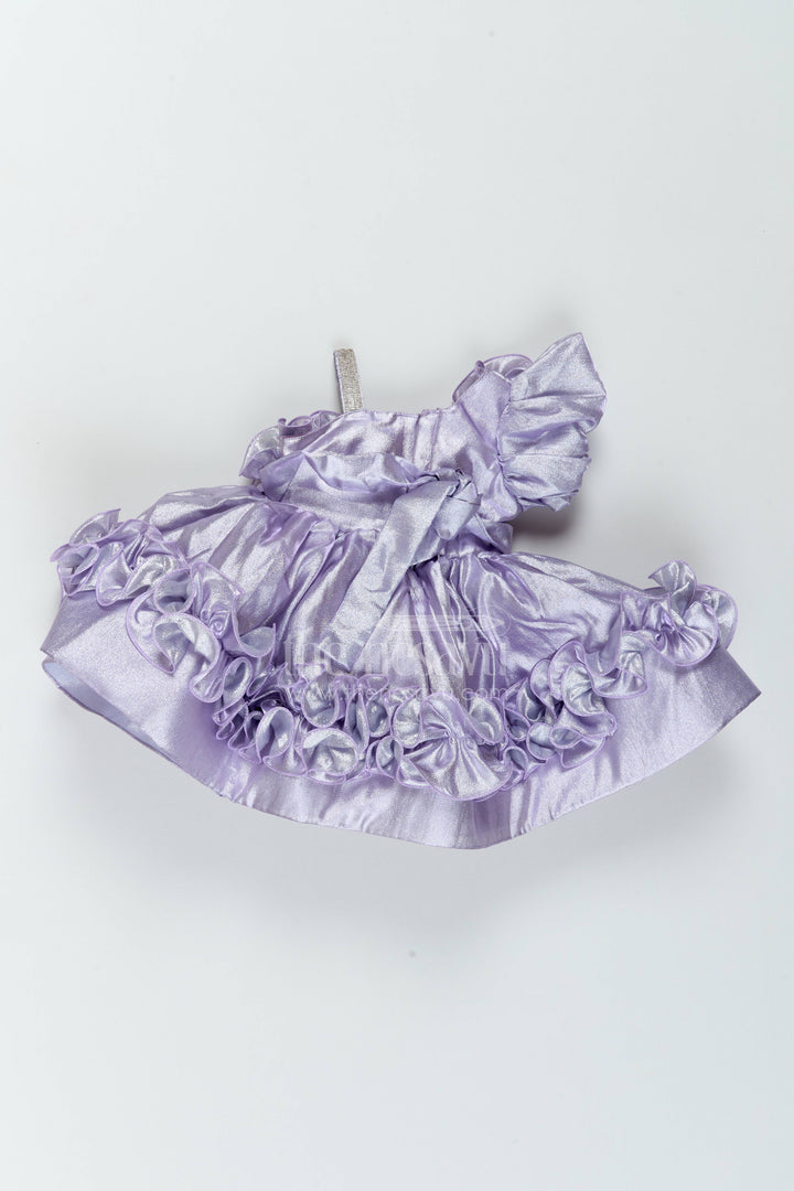 The Nesavu Girls Fancy Party Frock Girls Ruffle Satin Frock for Dance Parties and Birthday Celebrations Nesavu Nesavu Girls Ruffle Satin Frock For Dance Parties Birthdays Receptions And Special Family Celebrations