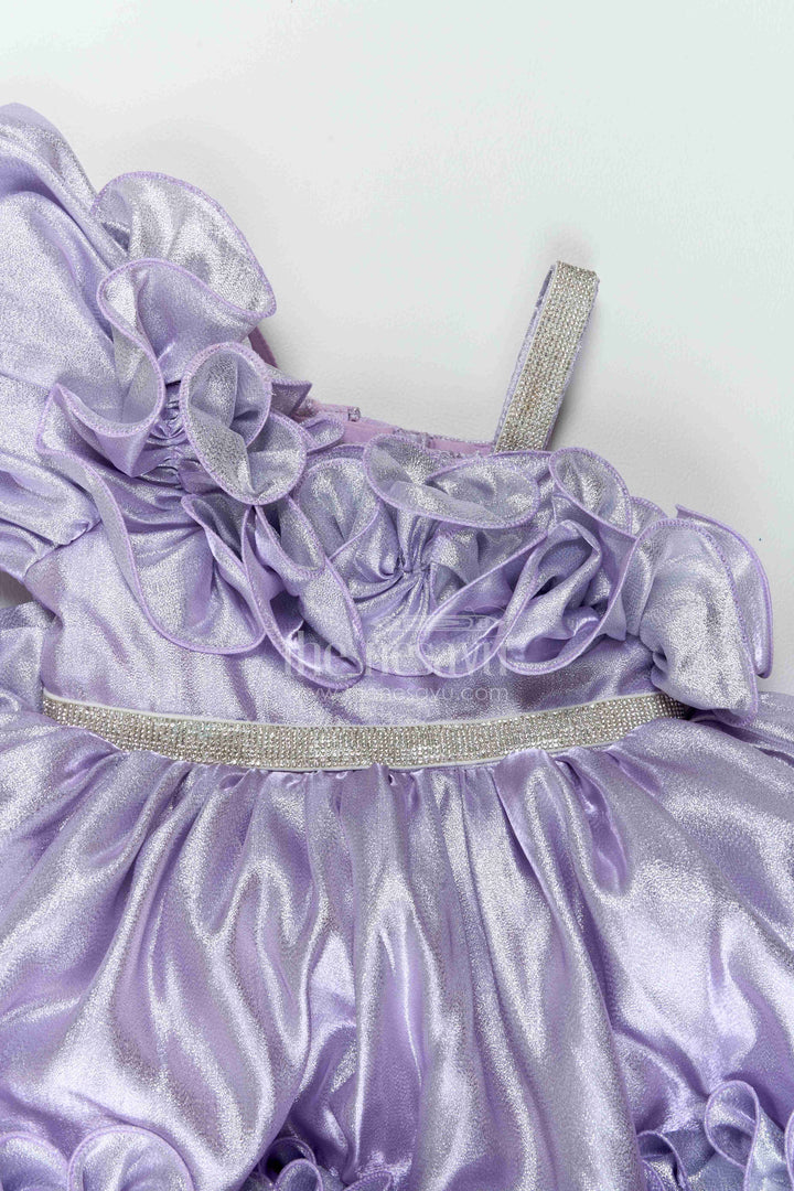 The Nesavu Girls Fancy Party Frock Girls Ruffle Satin Frock for Dance Parties and Birthday Celebrations Nesavu Nesavu Girls Ruffle Satin Frock For Dance Parties Birthdays Receptions And Special Family Celebrations
