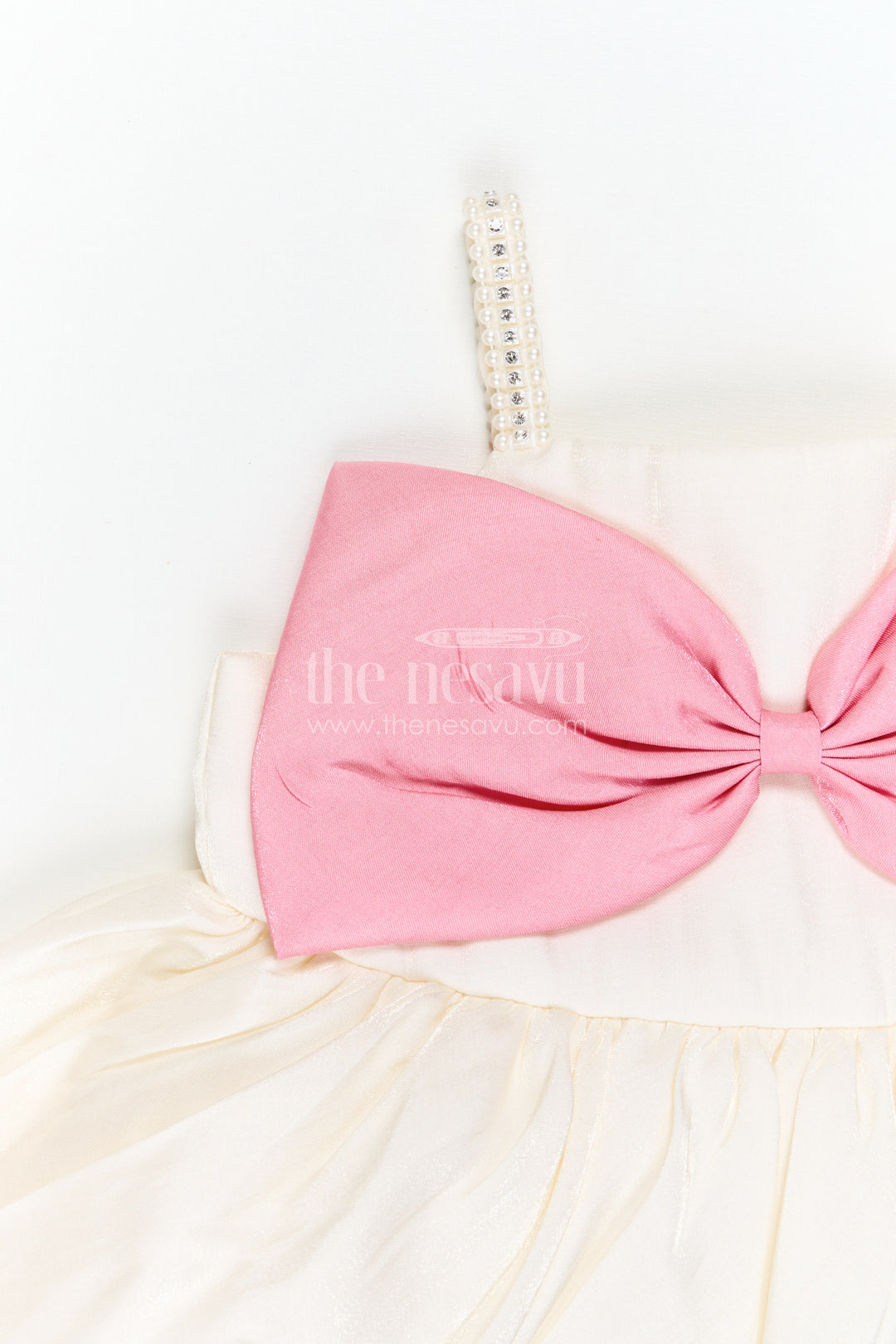 The Nesavu Girls Fancy Party Frock Girls Satin Party Frock for Birthdays and Special Occasions Nesavu Nesavu Girls Satin Party Frock With Bow Detailing For Birthdays And Festive Celebrations