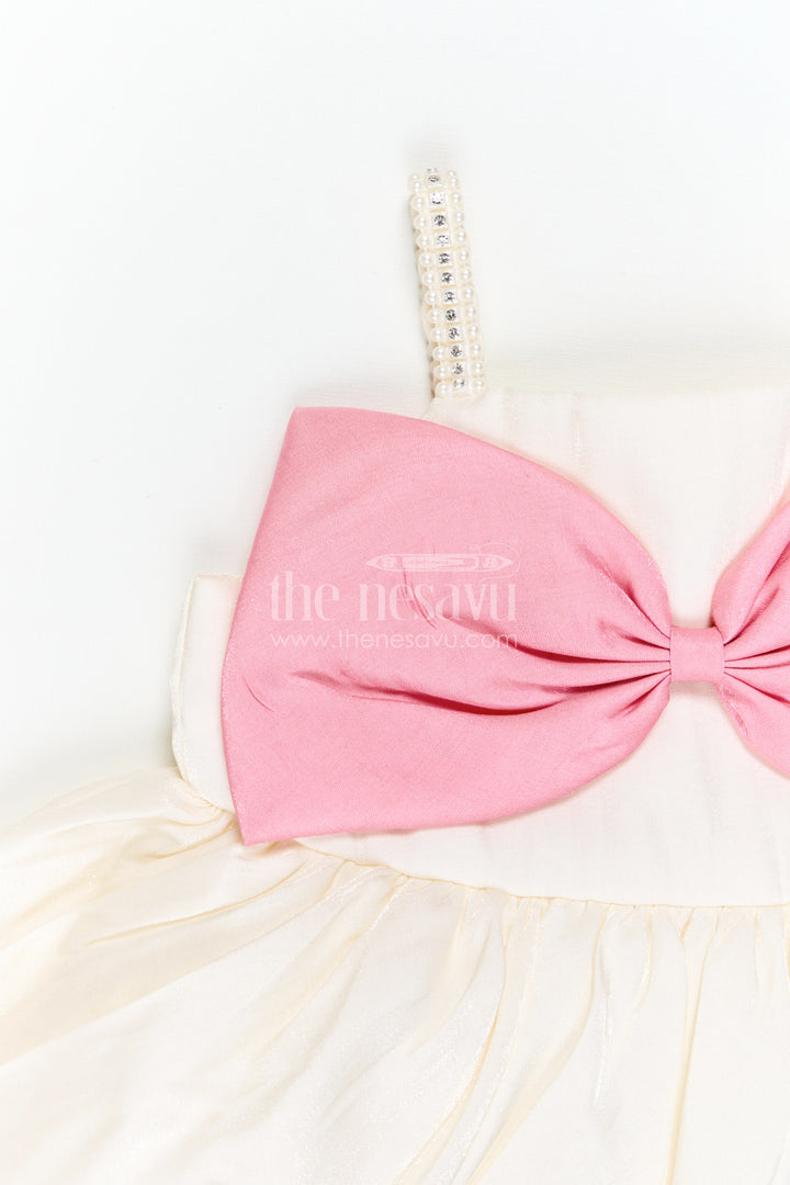 The Nesavu Girls Fancy Party Frock Girls Satin Party Frock for Birthdays and Special Occasions Nesavu Nesavu Girls Satin Party Frock With Bow Detailing For Birthdays And Festive Celebrations