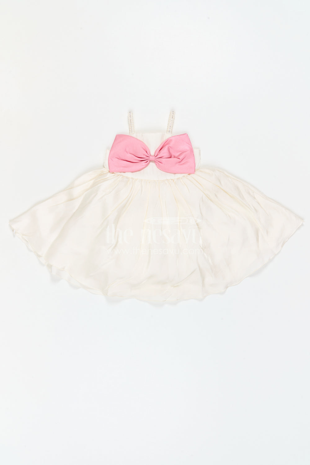 The Nesavu Girls Fancy Party Frock Girls Satin Party Frock for Birthdays and Special Occasions Nesavu Nesavu Girls Satin Party Frock With Bow Detailing For Birthdays And Festive Celebrations