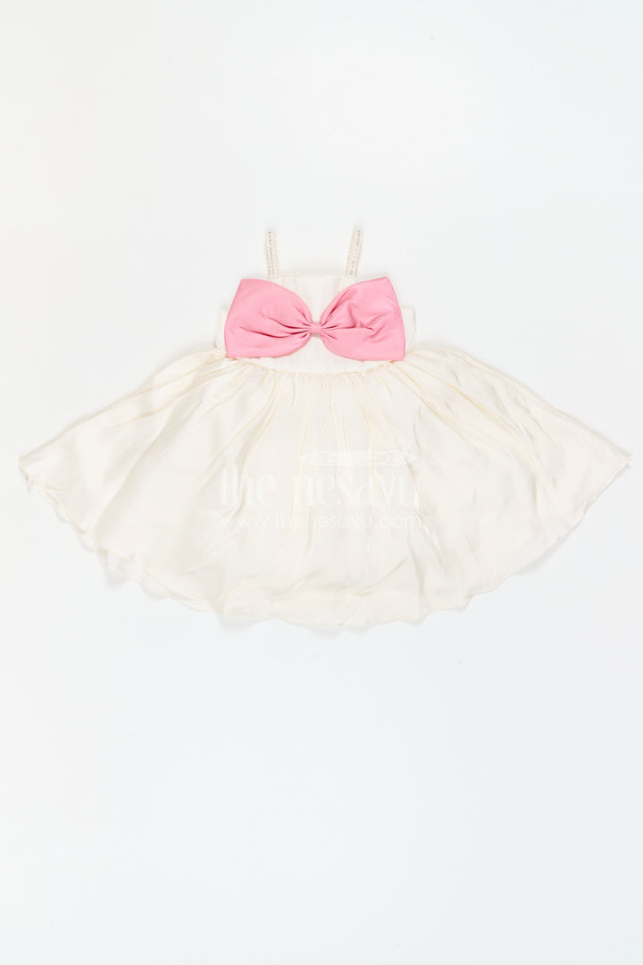 The Nesavu Girls Fancy Party Frock Girls Satin Party Frock for Birthdays and Special Occasions Nesavu Nesavu Girls Satin Party Frock With Bow Detailing For Birthdays And Festive Celebrations
