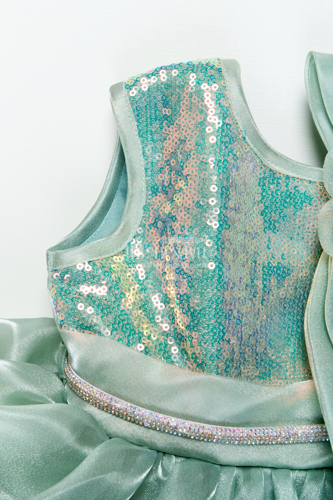 The Nesavu Girls Fancy Party Frock Girls Sequin Embroidered Organza Frock for Weddings and Parties Nesavu Nesavu girls party frock organza sequin embroidery weddings special occasions