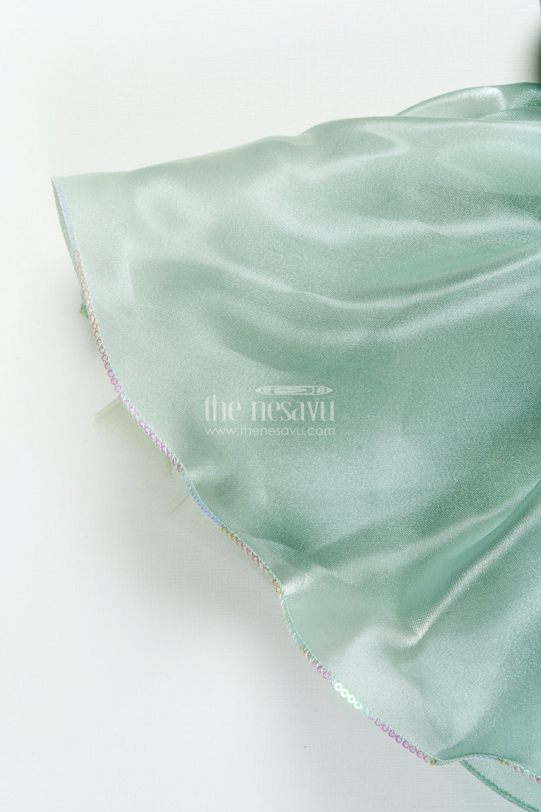 The Nesavu Girls Fancy Party Frock Girls Sequin Embroidered Organza Frock for Weddings and Parties Nesavu Nesavu girls party frock organza sequin embroidery weddings special occasions