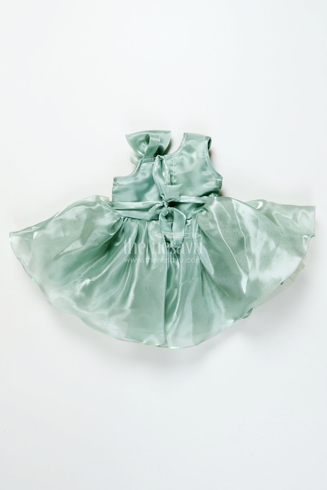 The Nesavu Girls Fancy Party Frock Girls Sequin Embroidered Organza Frock for Weddings and Parties Nesavu Nesavu girls party frock organza sequin embroidery weddings special occasions