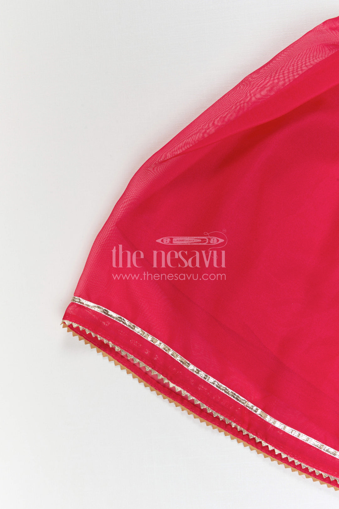 The Nesavu Girls Sharara / Plazo Set Girls Sharara for Wedding Functions and Festive Celebrations Nesavu Nesavu Girls Sharara Set With Embroidery For Wedding Functions And Festive Wear In Soft Viscose Cotton