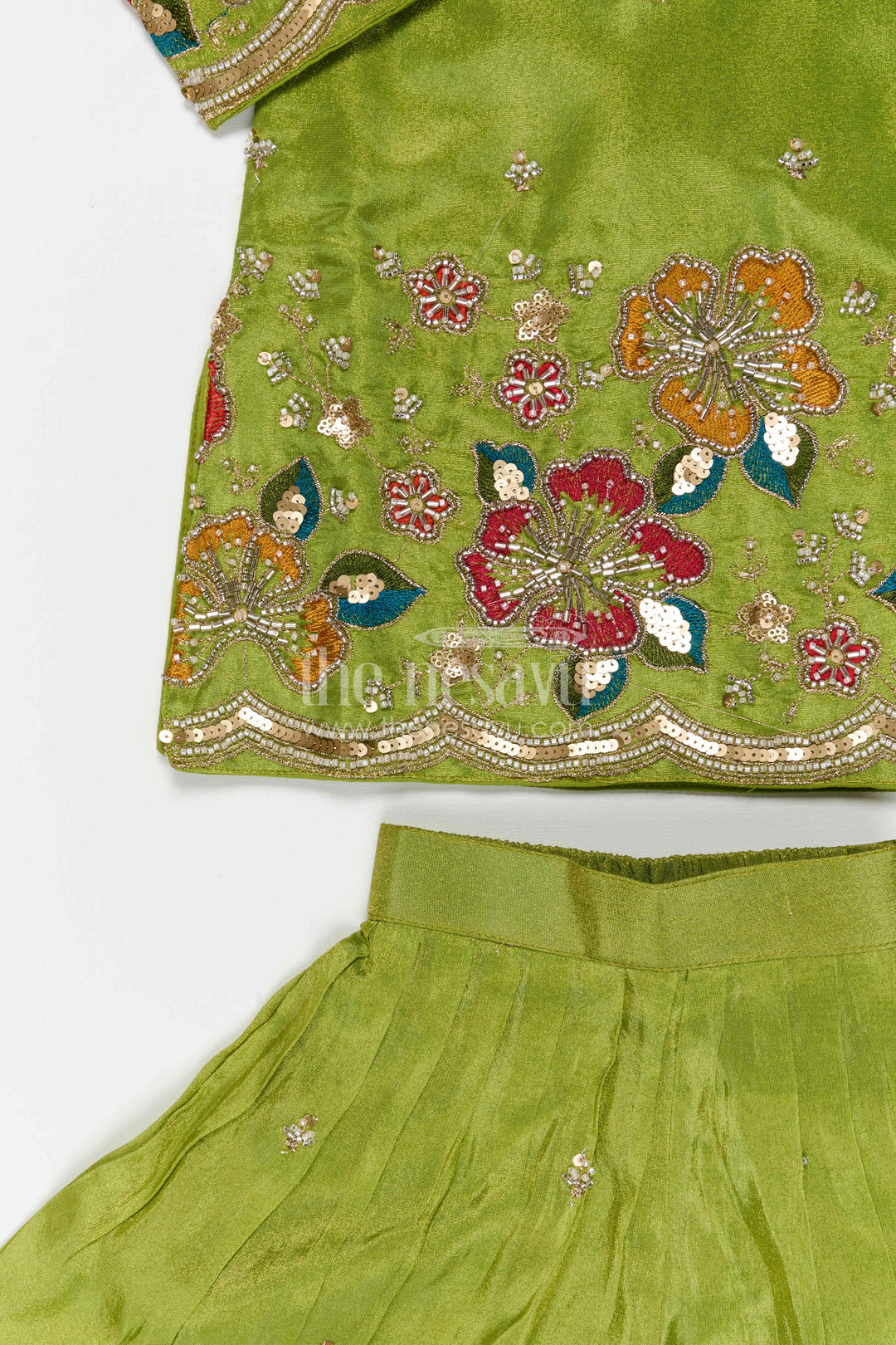 The Nesavu Girls Sharara / Plazo Set Girls Sharara Outfit for Weddings and Festive Family Functions Nesavu Nesavu girls festive sharara set for weddings celebrations viscose silk outfit with designer yoke