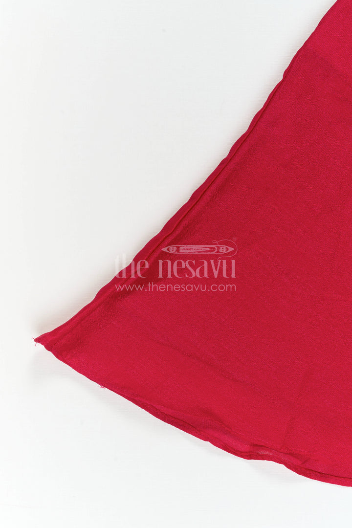The Nesavu Girls Sharara / Plazo Set Girls Sharara Set for Festive Celebrations and Family Function Nesavu Nesavu Girls Sharara Set For Festive Celebrations And Family Functions With Embroidered Jacket And Sharara Pants