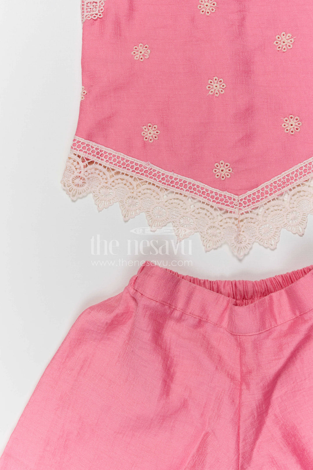 The Nesavu Girls Sharara / Plazo Set Girls Sharara Set for Festive Celebrations and Family Gatherings Nesavu Nesavu girls textured viscose rayon sharara set for festive celebrations and family occasions