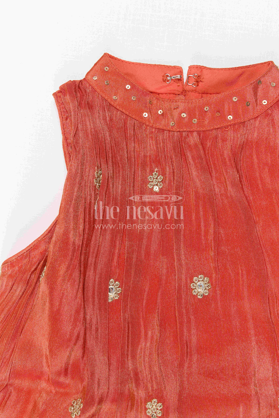 The Nesavu Girls Sharara / Plazo Set Girls Sharara Set for Festive Celebrations and Weddings Nesavu Nesavu Girls Sharara Set With Designer Embroidery And Dupatta For Festive Celebrations