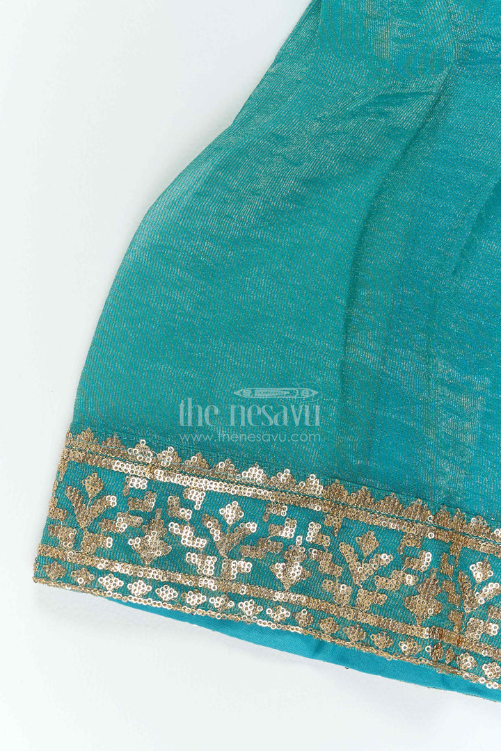 The Nesavu Girls Sharara / Plazo Set Girls Sharara Set for Festive Ceremonies and Wedding Celebrations Nesavu Nesavu Girls Viscose Silk Sharara Set For Festive Ceremonies Wedding Celebrations And Cultural Functions