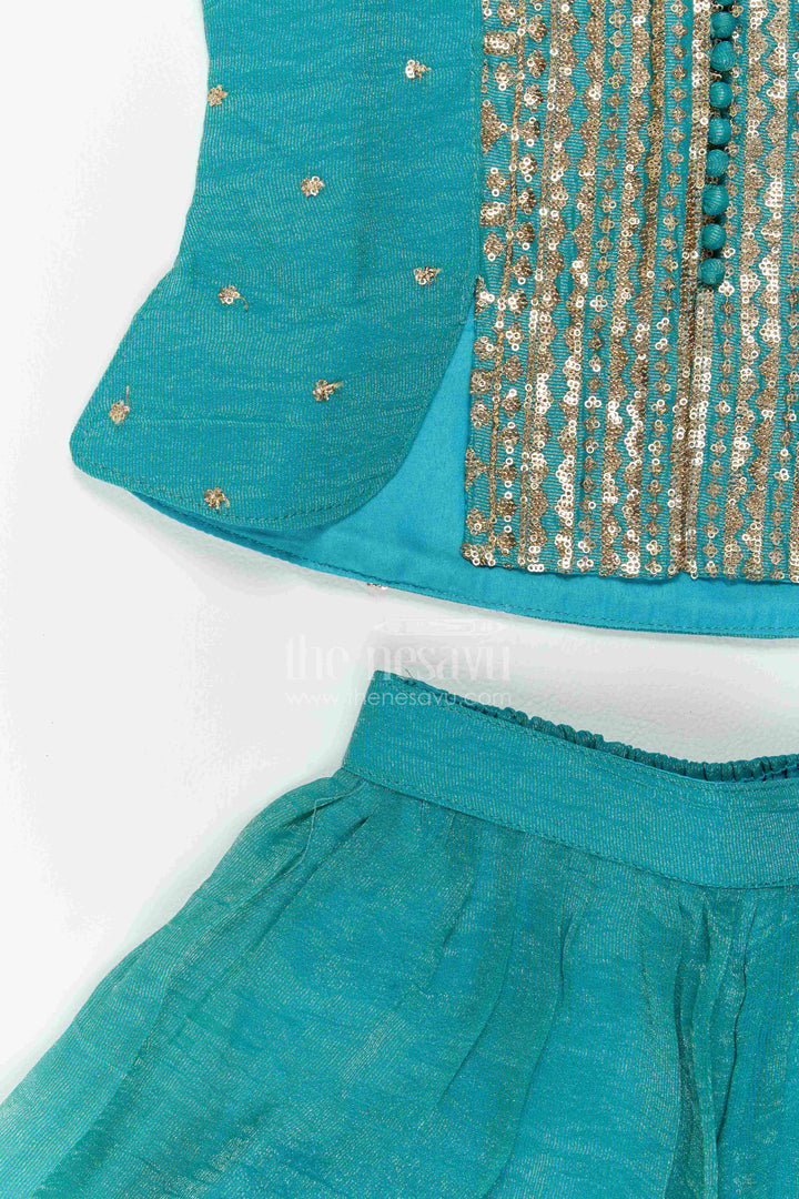 The Nesavu Girls Sharara / Plazo Set Girls Sharara Set for Festive Ceremonies and Wedding Celebrations Nesavu Nesavu Girls Viscose Silk Sharara Set For Festive Ceremonies Wedding Celebrations And Cultural Functions