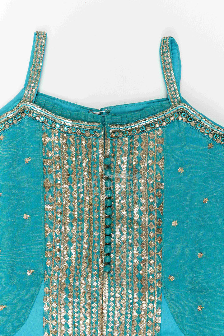 The Nesavu Girls Sharara / Plazo Set Girls Sharara Set for Festive Ceremonies and Wedding Celebrations Nesavu Nesavu Girls Viscose Silk Sharara Set For Festive Ceremonies Wedding Celebrations And Cultural Functions