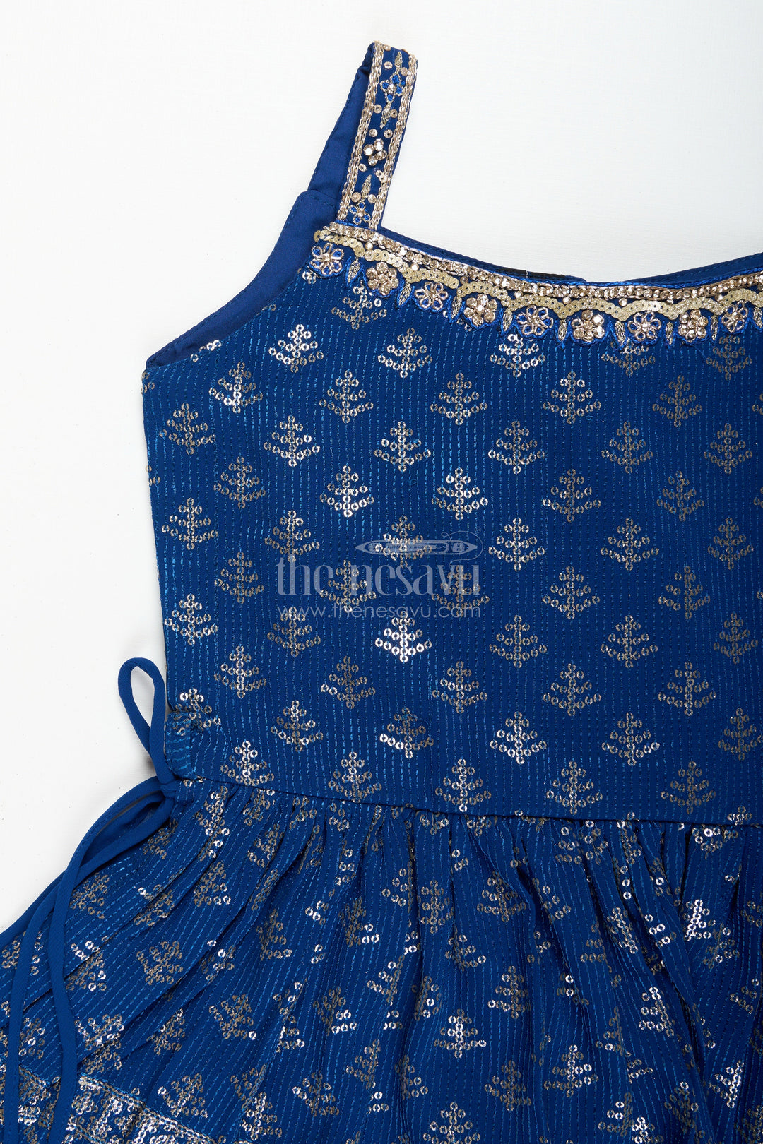 The Nesavu Girls Sharara / Plazo Set Girls sharara set for festive occasions and dance events Nesavu Nesavu girls georgette sharara set sequin embroidery festive dance occasions