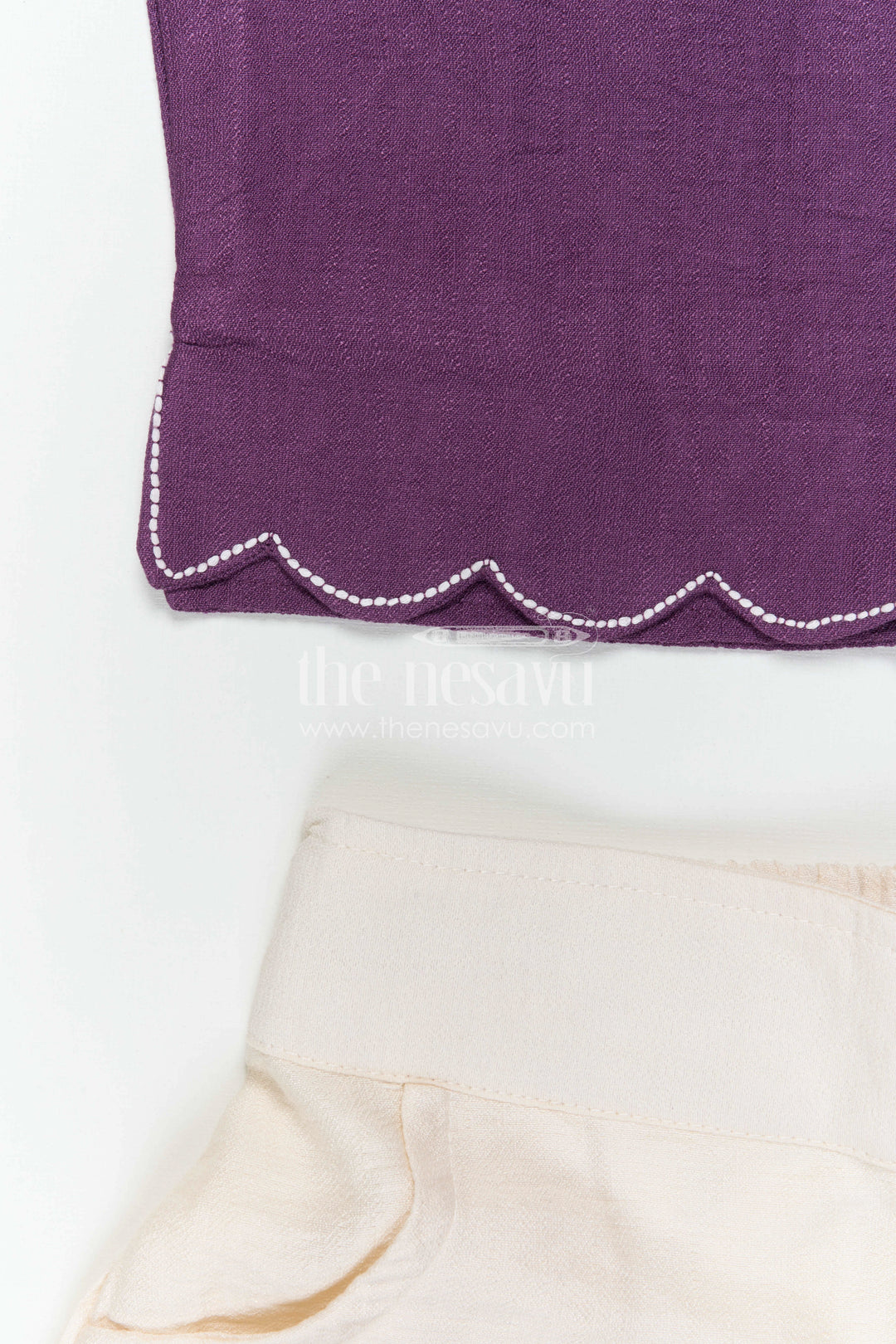 The Nesavu Girls Sharara / Plazo Set Girls Sharara Set for Festive Occasions and Family Functions Nesavu Nesavu Girls Sharara Set For Festive Occasions And Family Functions In Soft Cotton Blend Ethnic Wear