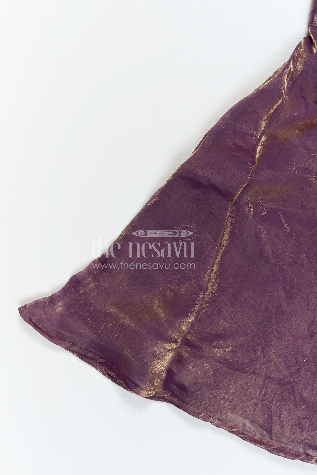 The Nesavu Girls Sharara / Plazo Set Girls Sharara Set for Festive Occasions and Wedding Functions Nesavu Nesavu girls sharara set for festive occasions with viscose silk top and tissue sharara elegant ethnic wear