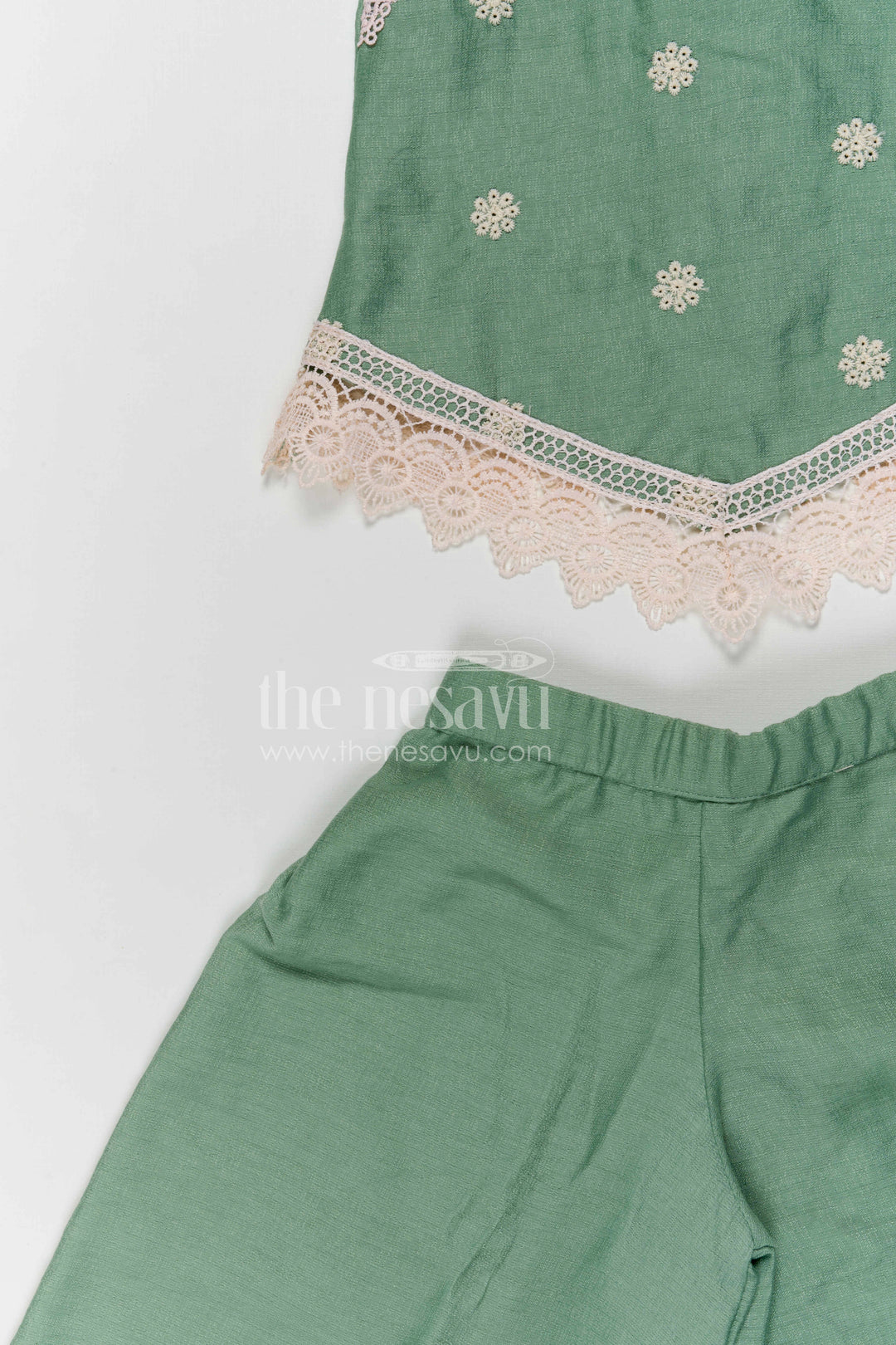 The Nesavu Girls Sharara / Plazo Set Girls Sharara Set for Festive Outings and Traditional Functions Nesavu Nesavu girls viscose rayon sharara set for festive outings and traditional celebrations