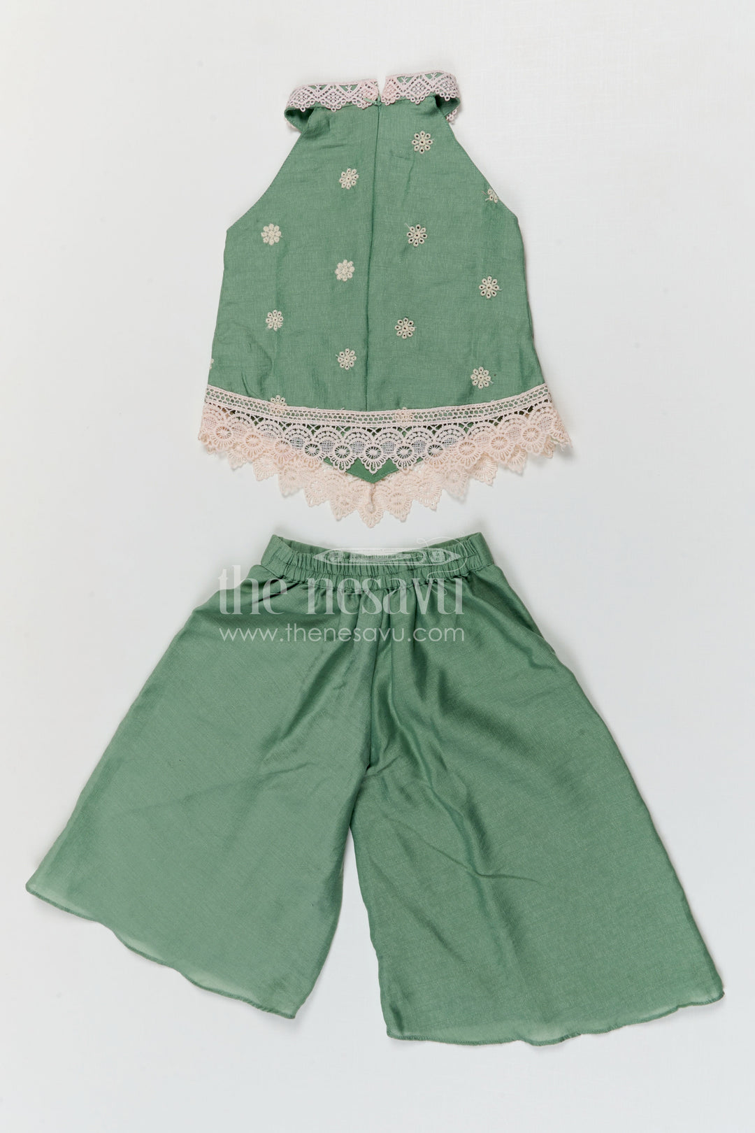 The Nesavu Girls Sharara / Plazo Set Girls Sharara Set for Festive Outings and Traditional Functions Nesavu Nesavu girls viscose rayon sharara set for festive outings and traditional celebrations