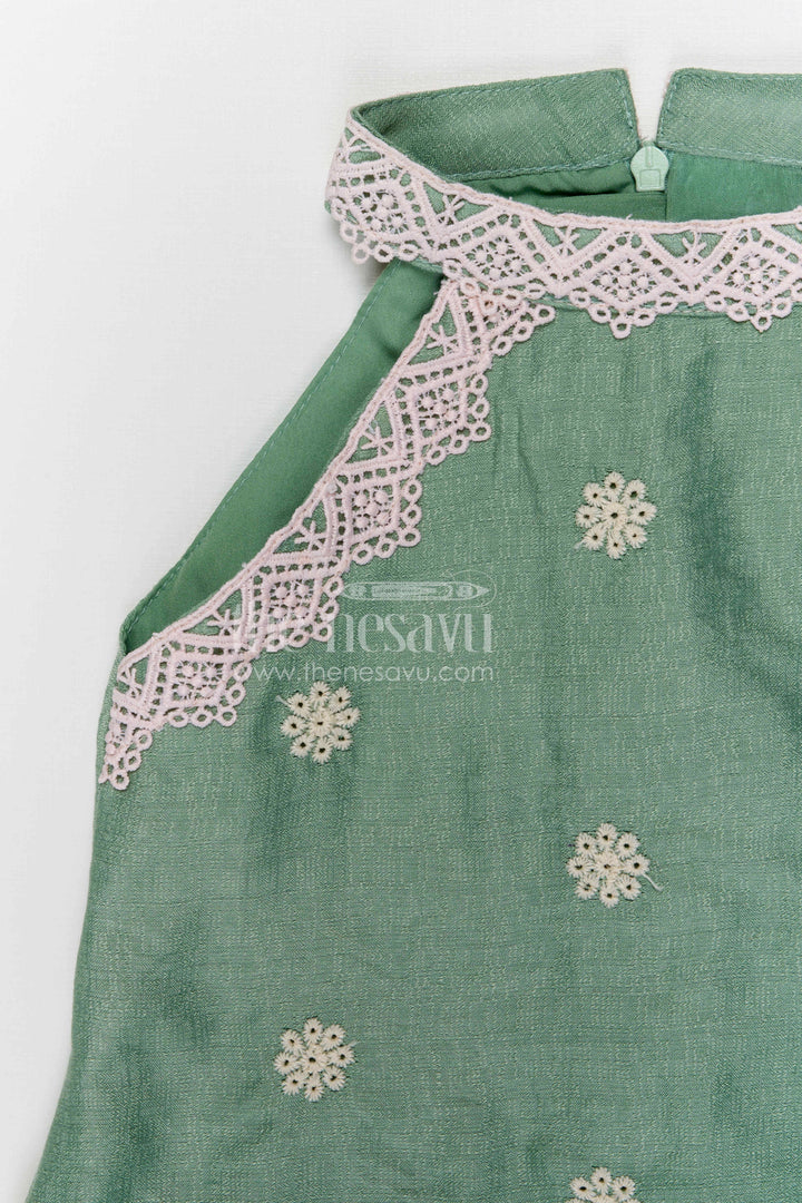 The Nesavu Girls Sharara / Plazo Set Girls Sharara Set for Festive Outings and Traditional Functions Nesavu Nesavu girls viscose rayon sharara set for festive outings and traditional celebrations