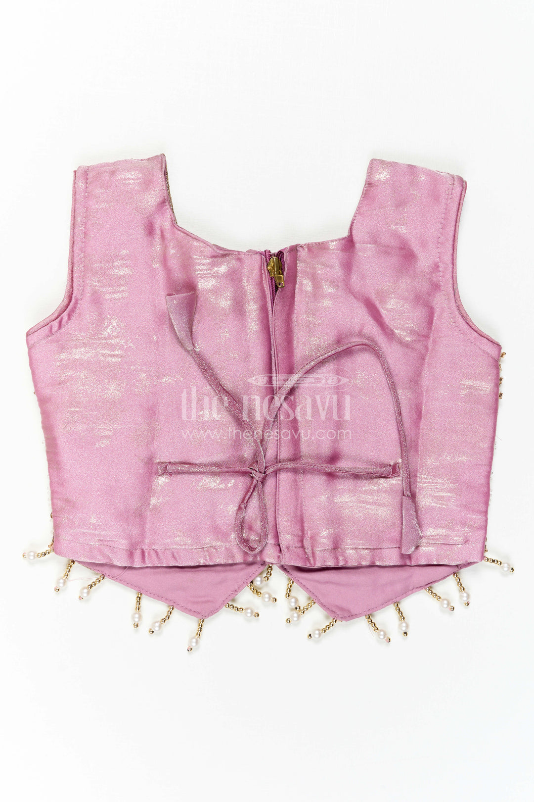 The Nesavu Girls Sharara / Plazo Set Girls Sharara Set for Wedding Celebrations and Festive Occasions Nesavu Nesavu Girls Sharara Set For Weddings And Festive Celebrations With Embroidered Designer Yoke