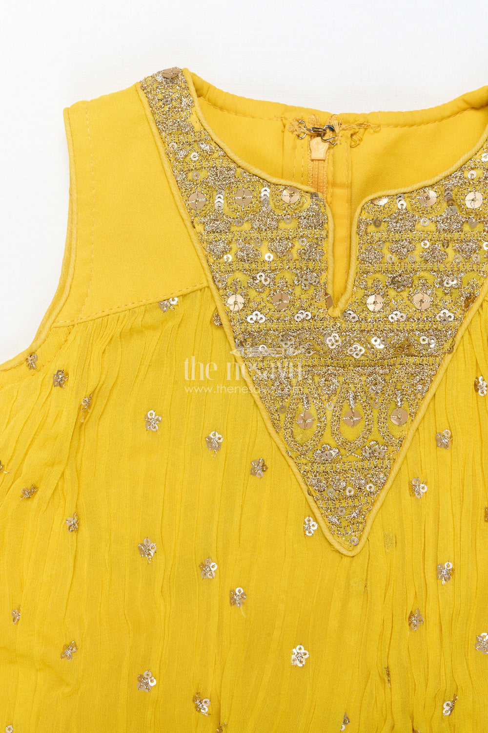 The Nesavu Girls Sharara / Plazo Set Girls Sharara Set for Wedding Functions and Ethnic Celebrations Nesavu Nesavu girls sharara outfit wedding functions ethnic celebrations sequin work