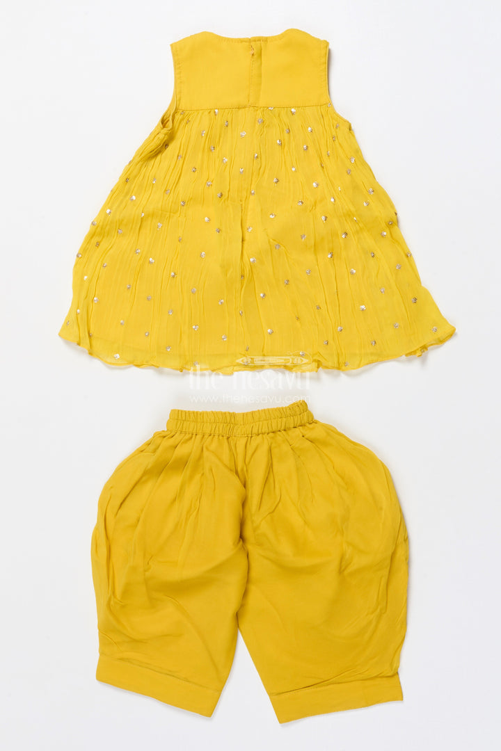 The Nesavu Girls Sharara / Plazo Set Girls Sharara Set for Wedding Functions and Ethnic Celebrations Nesavu Nesavu girls sharara outfit wedding functions ethnic celebrations sequin work