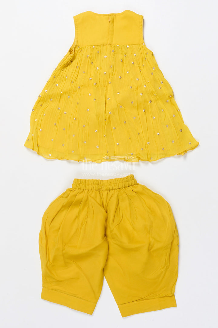 The Nesavu Girls Sharara / Plazo Set Girls Sharara Set for Wedding Functions and Ethnic Celebrations Nesavu Nesavu girls sharara outfit wedding functions ethnic celebrations sequin work