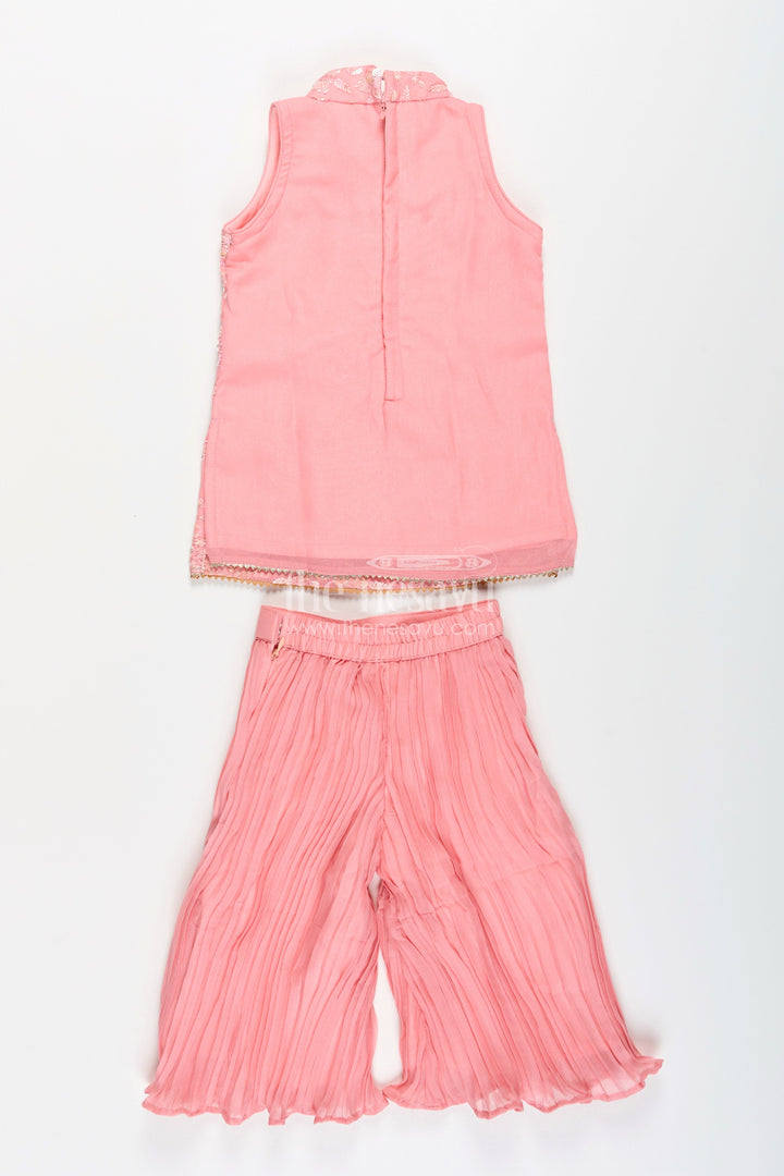 The Nesavu Girls Sharara / Plazo Set Girls Sharara Set for Weddings and Festive Family Functions Nesavu Nesavu girls sharara set embroidered yoke dupatta weddings festive occasions