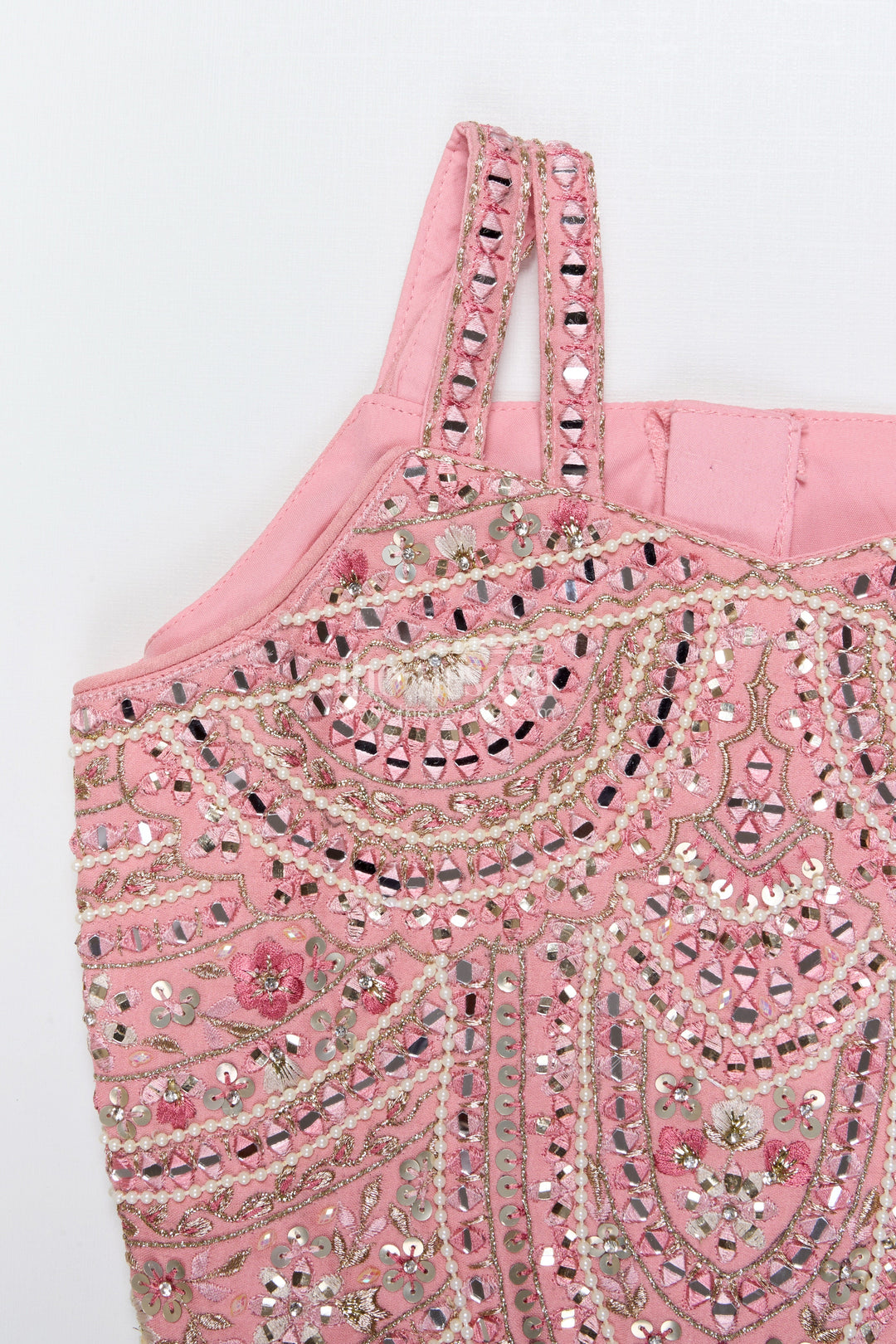 The Nesavu Girls Sharara / Plazo Set Girls Sharara Set for Weddings and Traditional Functions Nesavu Nesavu girls sharara set embroidered yoke weddings festive celebrations