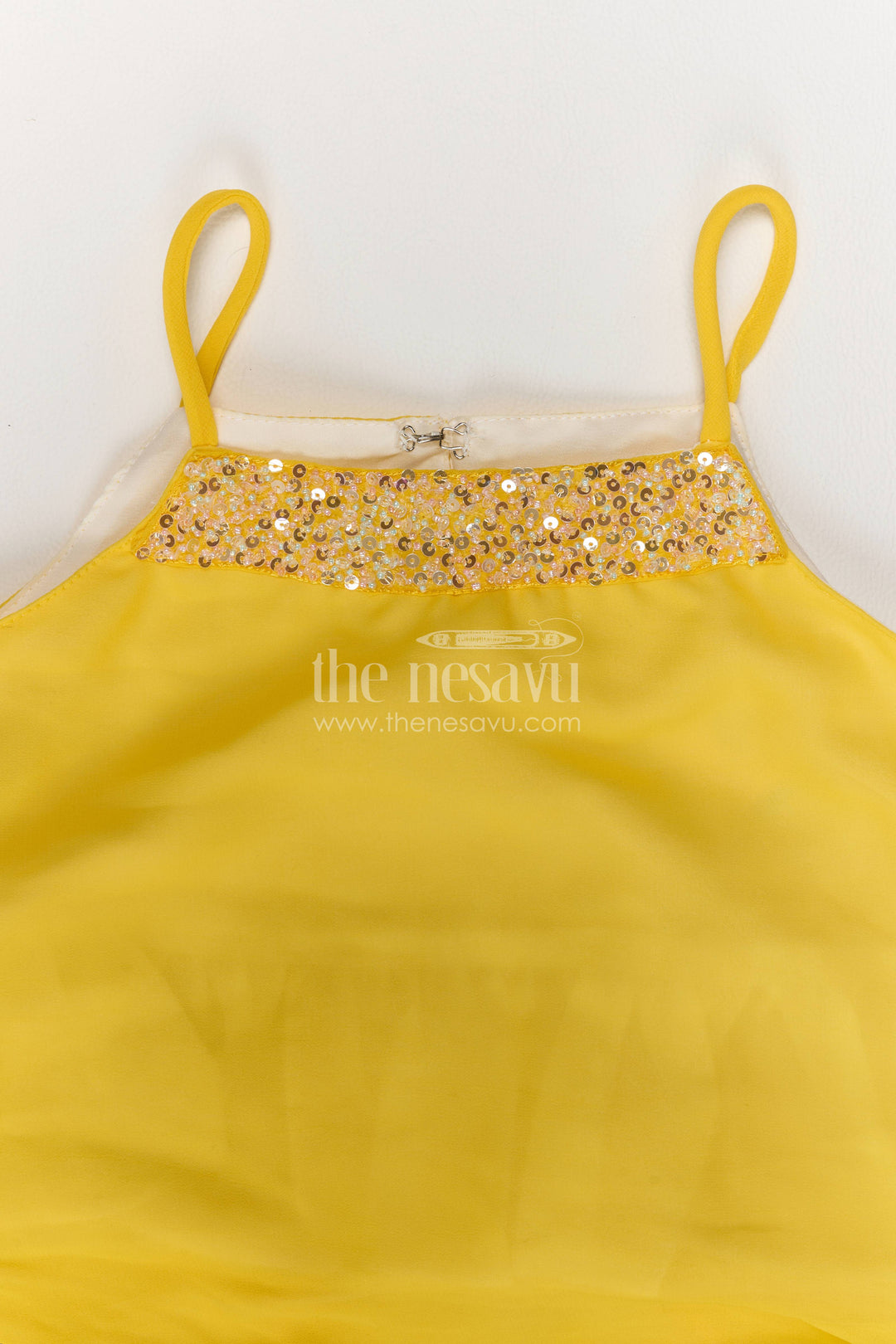 The Nesavu Girls Sharara / Plazo Set Girls Sharara Set in Yellow with Smart Tailoring Nesavu Nesavu Girls Sharara Set For Festive Occasion Dressing