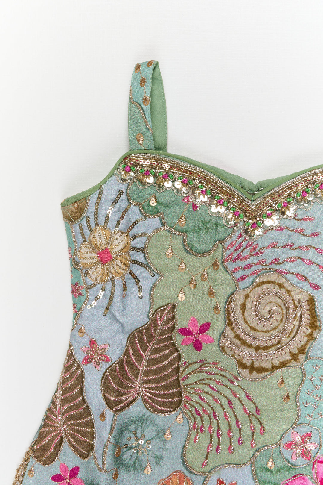 The Nesavu Girls Sharara / Plazo Set Girls Sharara Set with Embroidered Yoke for Festive Functions Nesavu Nesavu girls sharara set with embroidered yoke and dupatta for festive wear and weddings