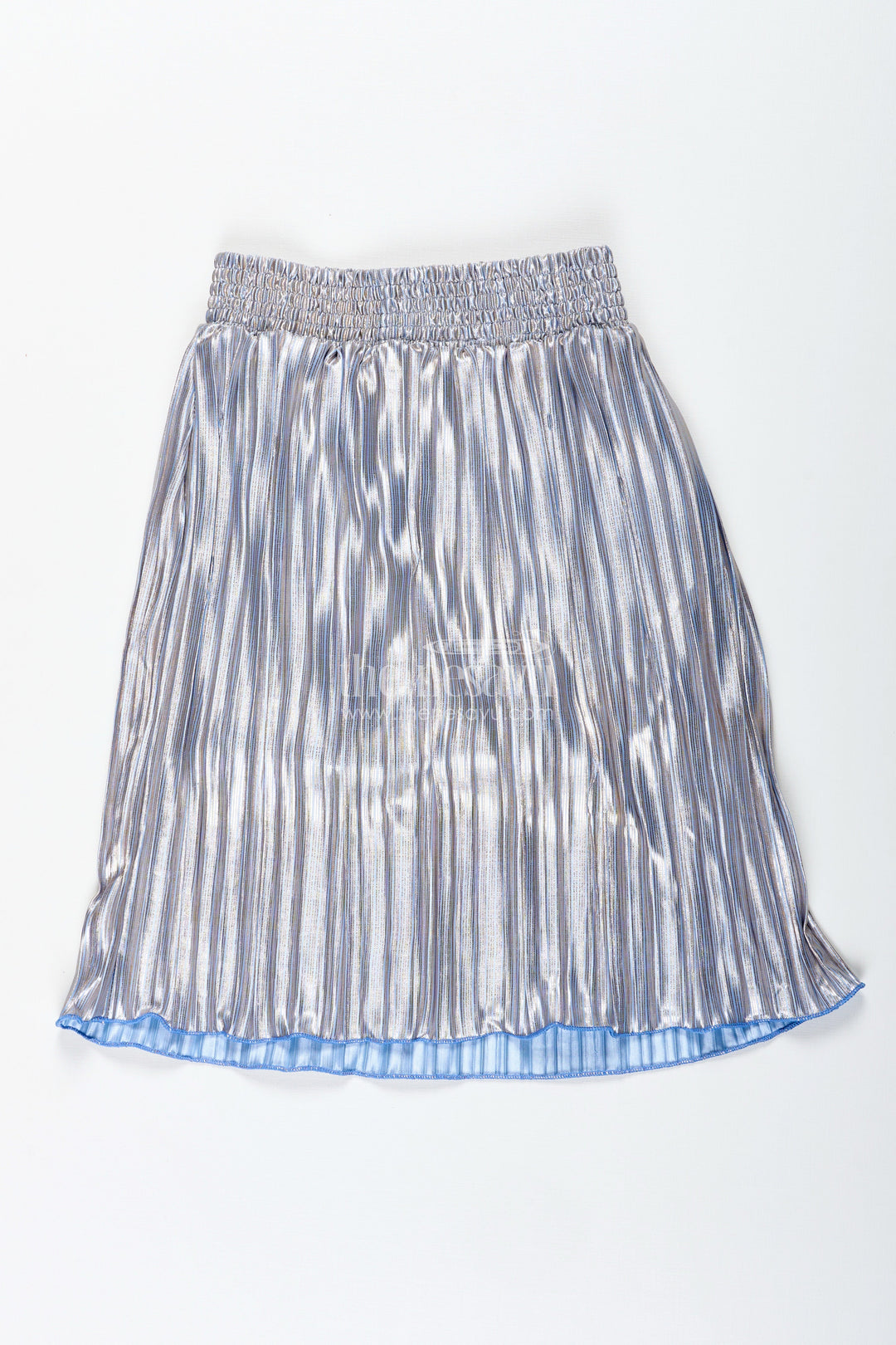 The Nesavu Girls Skirt Girls Shimmer Skirt for Party and Festive Dressing Nesavu Nesavu Girls Silver Shimmer Pleated Skirt Parties Dance Special Occasions