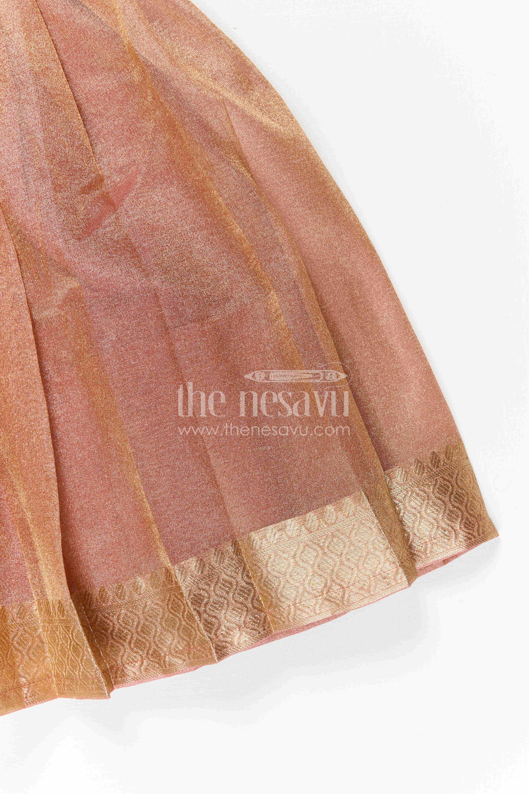 The Nesavu Silk Frock Girls Silk Frock for Birthday Parties and Festive Photoshoots Nesavu Nesavu Girls Semi Banaras Silk Frock With Elegant Bodice For Birthdays And Celebrations