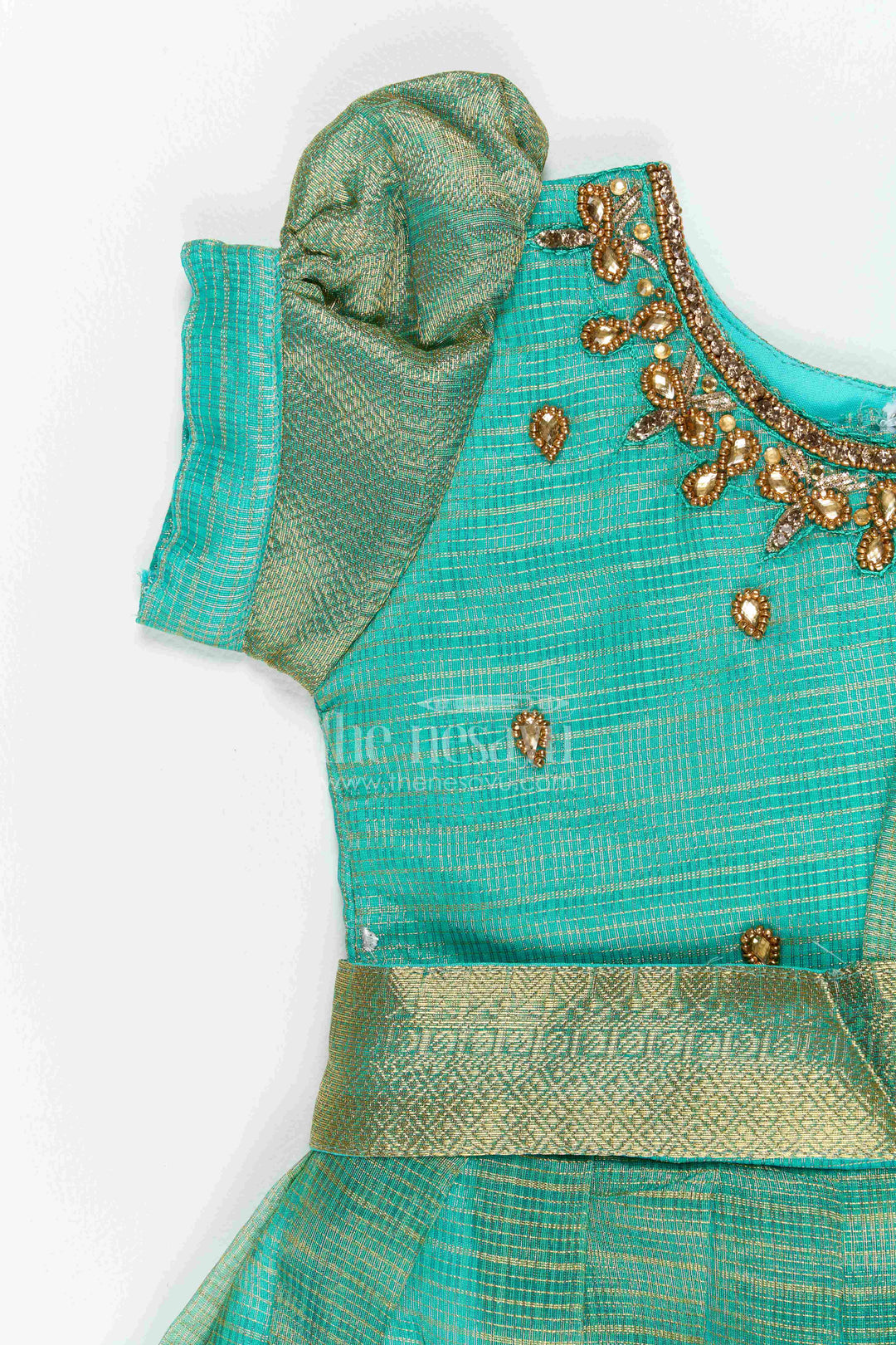 The Nesavu Silk Party Frock Girls Silk Party Frock with Statement Border for Family Functions Nesavu Nesavu Girls Silk Party Frock With Statement Border For Weddings