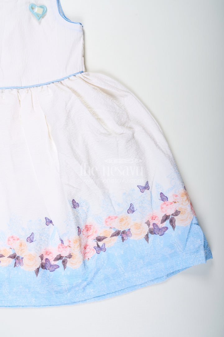 The Nesavu Girls Cotton Frock Girls Skirt Frock in Cotton with Floral and Butterfly Print for a Breezy Summer Look Nesavu Girls Skirt Frock Cotton Floral Butterfly Print a Breezy Summer Look | The Nesavu