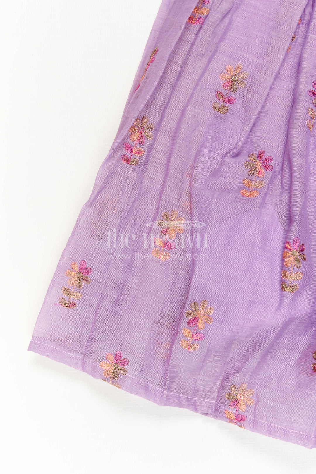 The Nesavu Girls Casual Gown Girls Sleeveless Gown for Birthday Parties and Twirl Moments Nesavu Nesavu Girls Sleeveless Gown For Birthday Parties And Festive Occasions With Thread Embroidery