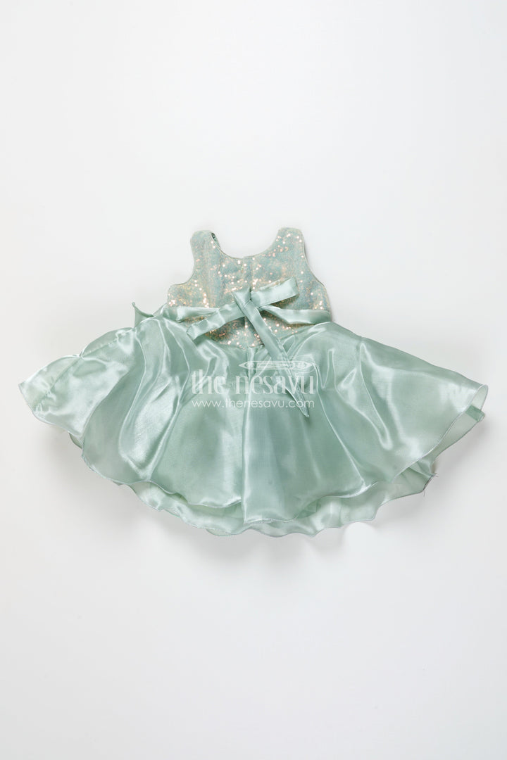 The Nesavu Girls Fancy Party Frock Girls Sleeveless Organza Frock with Layered Ruffle Skirt Nesavu Nesavu girls ruffle organza frock birthdays events