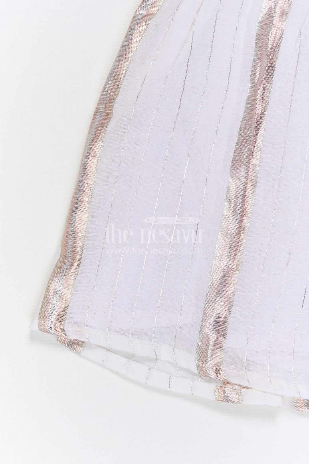 The Nesavu Girls Cotton Frock Girls Striped Frock for Festive Outings and Family Gatherings Nesavu Nesavu Girls Striped Cotton Frock For Festive Outings And Family Celebrations