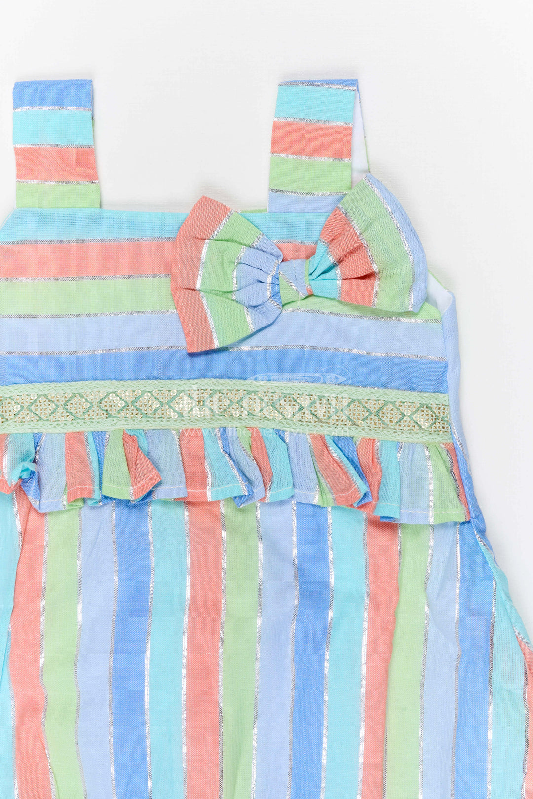 The Nesavu Girls Cotton Frock Girls Striped Frock for Summer Outings and Playful Days Nesavu Nesavu Girls Striped Cotton Frock For Summer Outings And Playful Celebrations