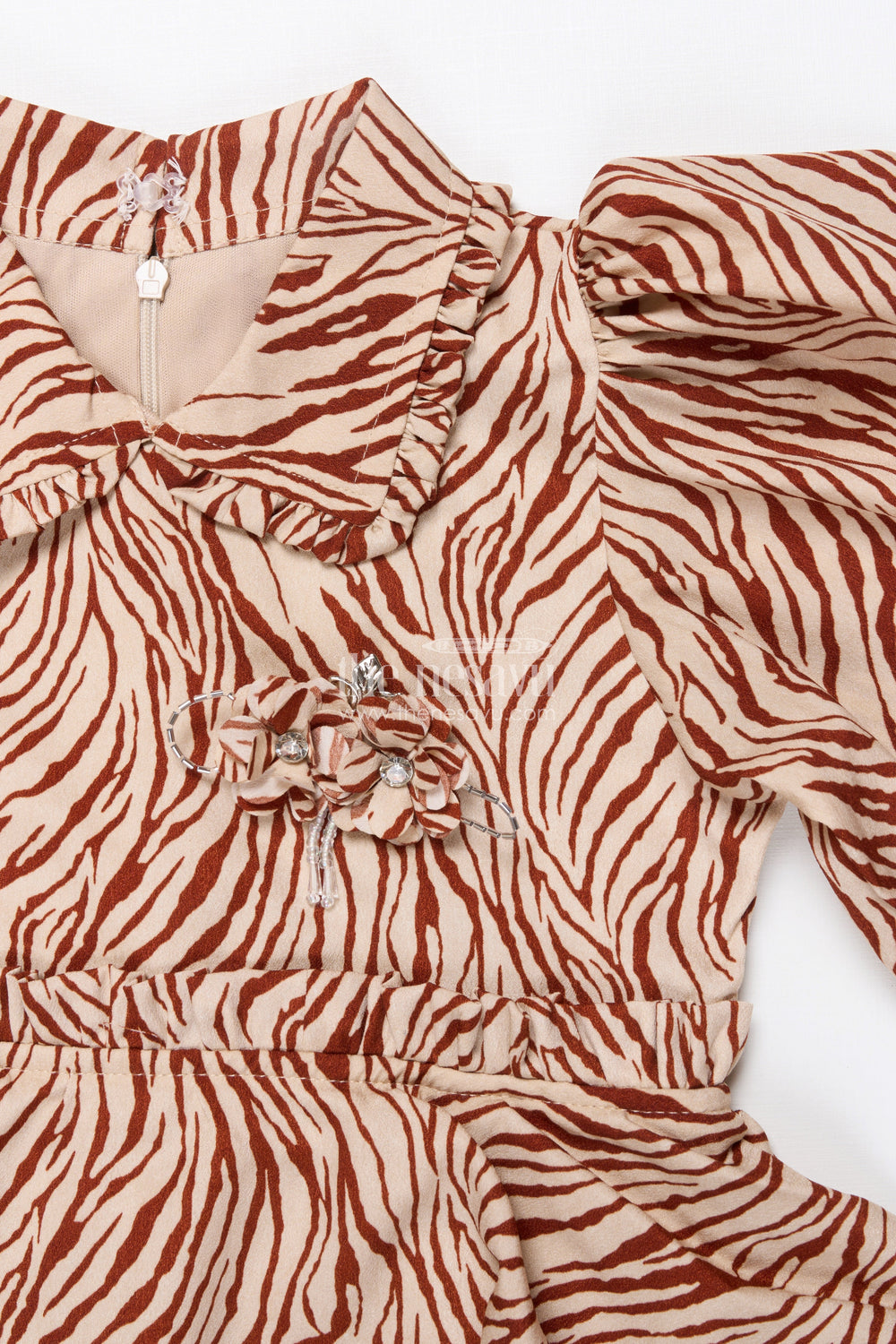 The Nesavu Girls Co-Ord Sets Girls Stylish Co-Ord Set with Flared Top for Birthdays and Cultural Functions Nesavu Nesavu girls digital print co-ord set peplum top pants birthdays stylish events