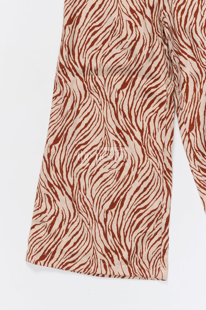 The Nesavu Girls Co-Ord Sets Girls Stylish Co-Ord Set with Flared Top for Birthdays and Cultural Functions Nesavu Nesavu girls digital print co-ord set peplum top pants birthdays stylish events