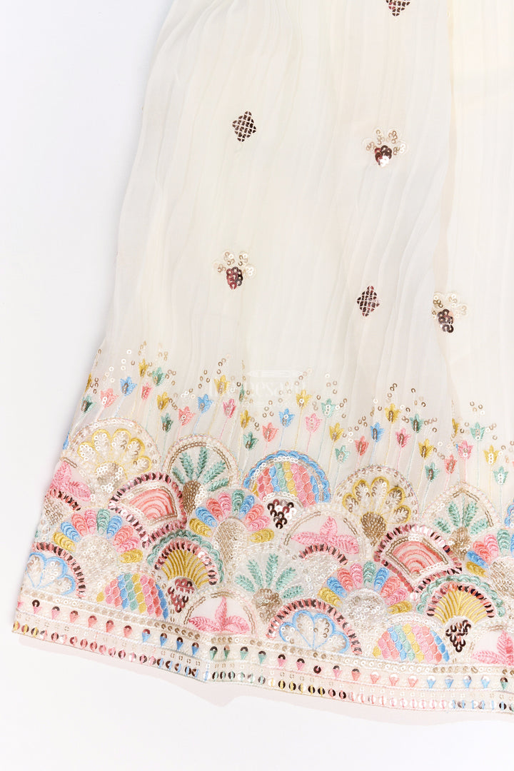 The Nesavu Girls Lehenga Choli Girls Stylish Lehenga Choli Design with Intricate Embroidery and Sequin Accents for Grand Occasions Nesavu Girls Stylish Lehenga Choli Design Embroidery Sequins Festive Wedding Wear | The Nesavu