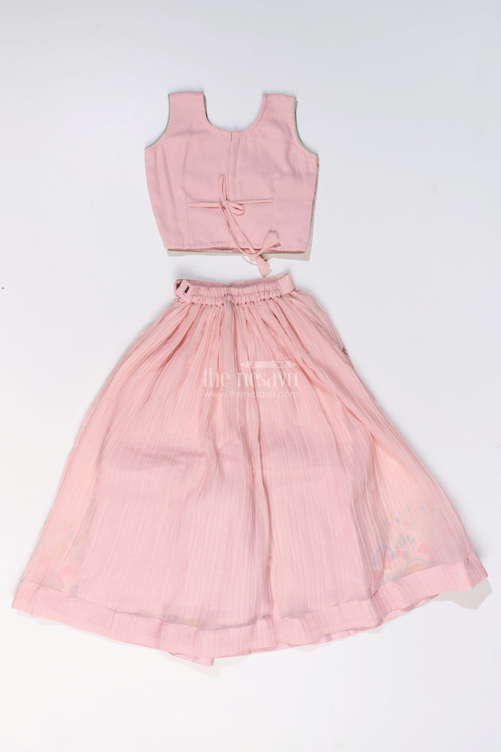 The Nesavu Girls Lehenga Choli Girls Stylish Lehenga Choli with Multicolor Embroidery and Elegant Scalloped Hem for Festive Wear Nesavu Girls Stylish Lehenga Choli Multicolor Embroidery Scalloped Hem Festive Wear | The Nesavu