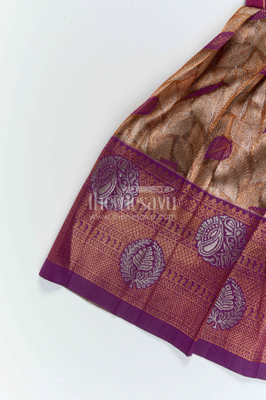 The Nesavu Tie-up Frock Girls Tie up Frock for Wedding and Festive Occasions Nesavu Nesavu Girls Tie Up Frock With Zari Border For Weddings And Festive Celebrations