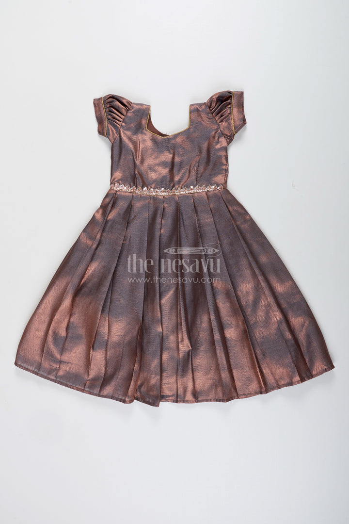 The Nesavu Girls Silk Gown Girls tissue silk gown for festive events and family gatherings Nesavu Nesavu girls tissue silk gown festivals weddings traditional family functions