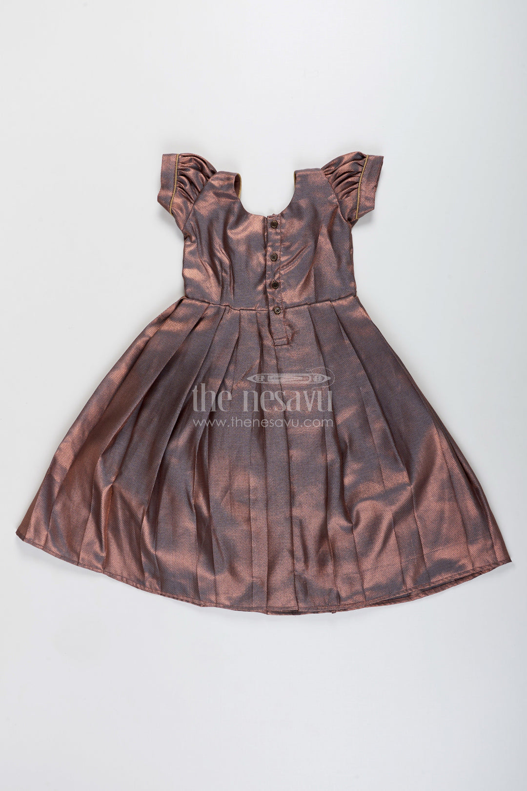 The Nesavu Girls Silk Gown Girls tissue silk gown for festive events and family gatherings Nesavu Nesavu girls tissue silk gown festivals weddings traditional family functions