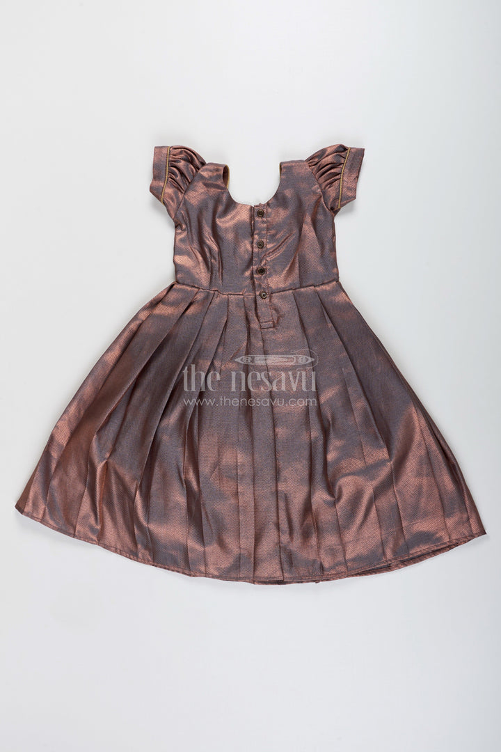 The Nesavu Girls Silk Gown Girls tissue silk gown for festive events and family gatherings Nesavu Nesavu girls tissue silk gown festivals weddings traditional family functions