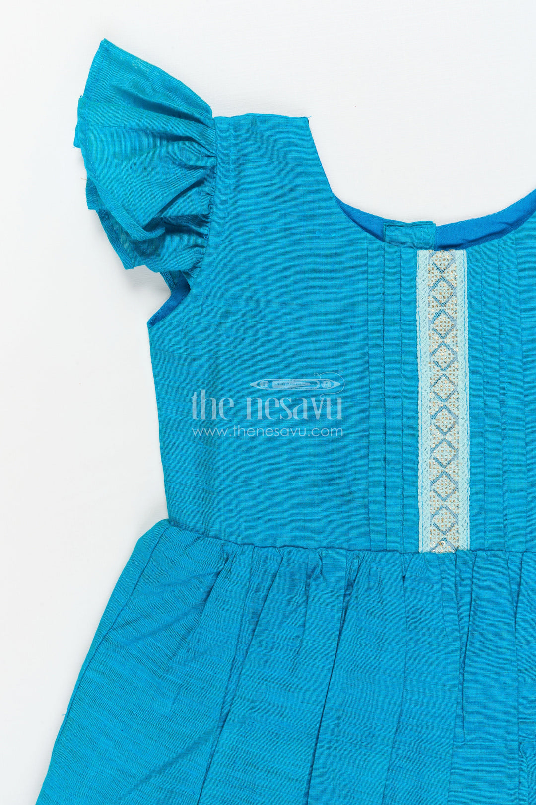 The Nesavu Girls Chanderi Frock Girls Traditional Frock for School Ethnic Days and Family Events Nesavu Nesavu traditional cotton frock for girls with ethnic design for school events and poojas