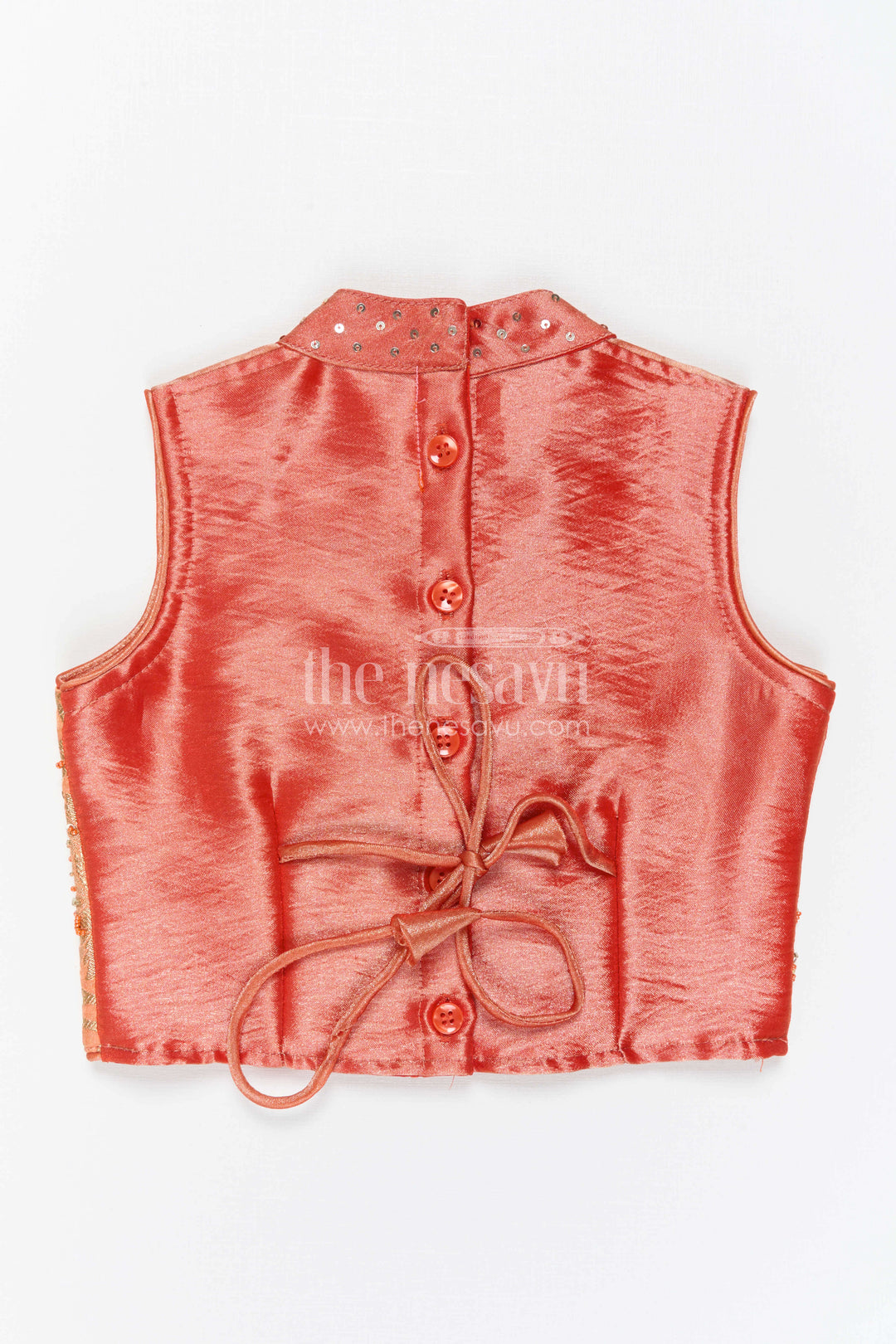 The Nesavu Girls Lehenga Choli Girls Traditional Lehenga Set for Festive Functions and Celebrations Nesavu Nesavu Girls Traditional Lehenga Set With Embroidered Yoke For Festive Family Celebrations