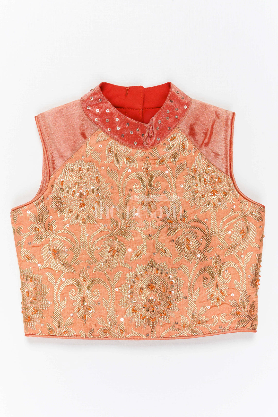The Nesavu Girls Lehenga Choli Girls Traditional Lehenga Set for Festive Functions and Celebrations Nesavu Nesavu Girls Traditional Lehenga Set With Embroidered Yoke For Festive Family Celebrations